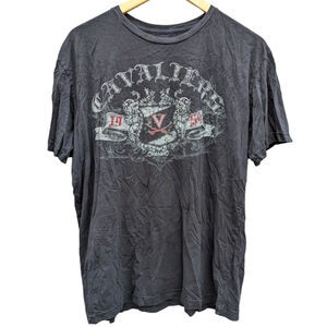 Men T Shirt Large College UVA Cavaliers Graphic T Shirt Fraternity School Work